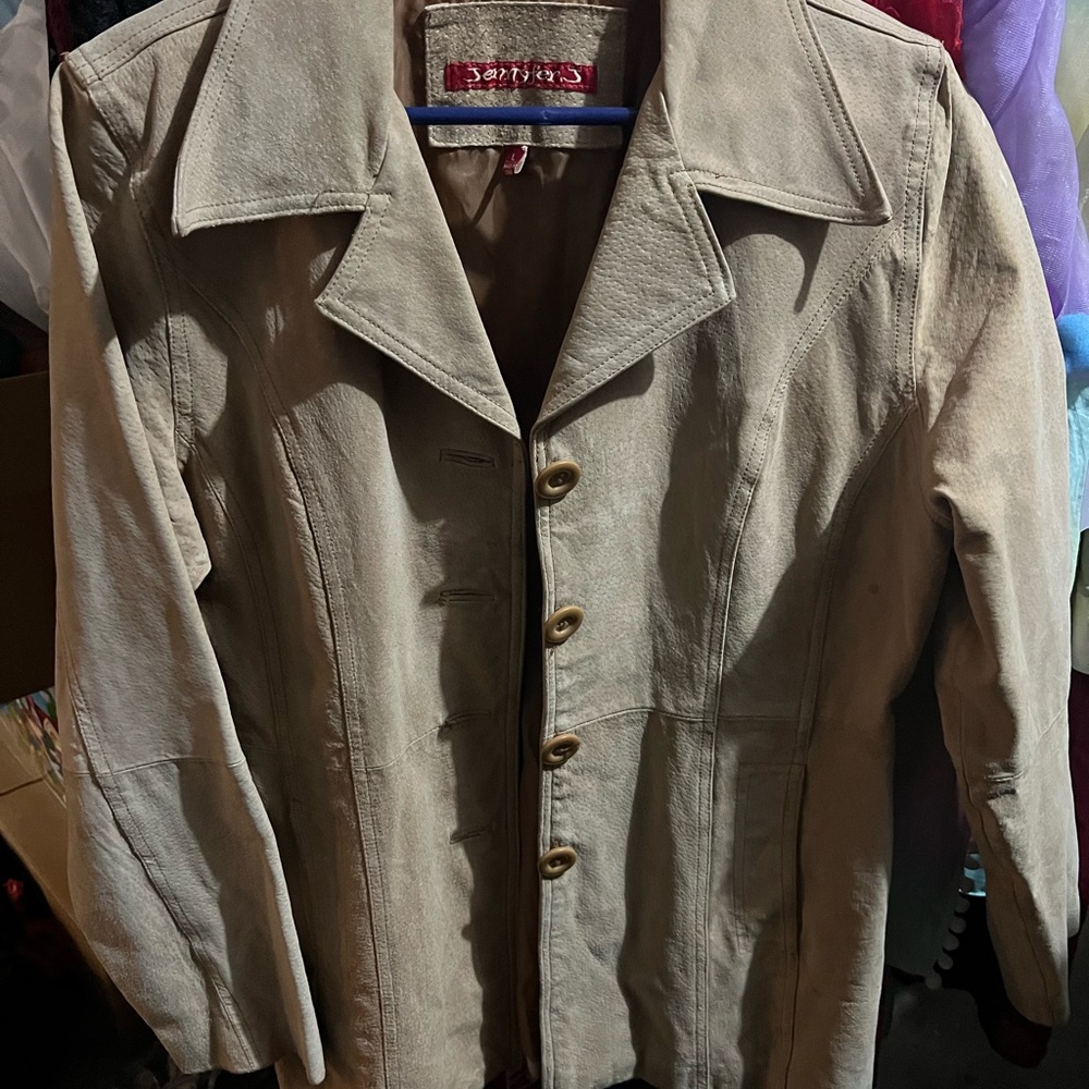 Vintage micro Suede jacket. Great shape light brown